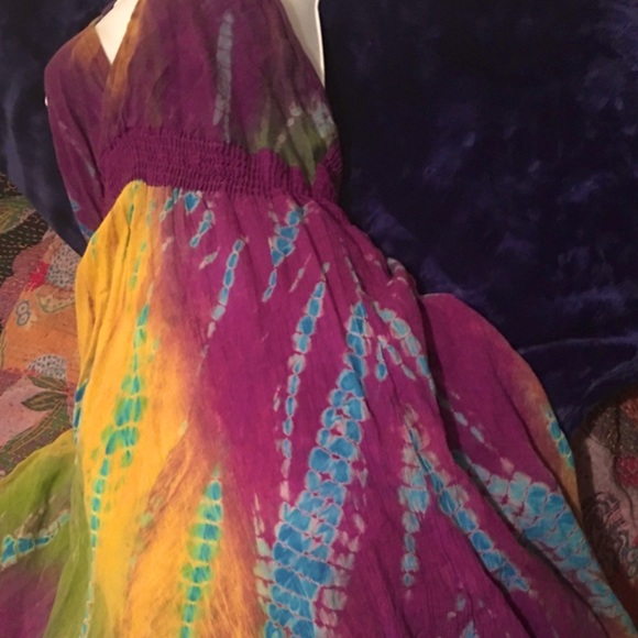 Beautiful dyed high and low dress - Picture 1 of 3